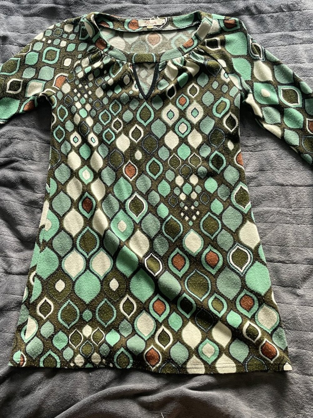Aryeh by Anthropologie mod mini dress keyhole neckline S super cute